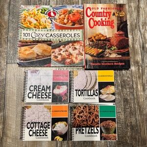 Lot Of 6 Cookbooks — Cracker Barrel, Gooseberry Patch & More